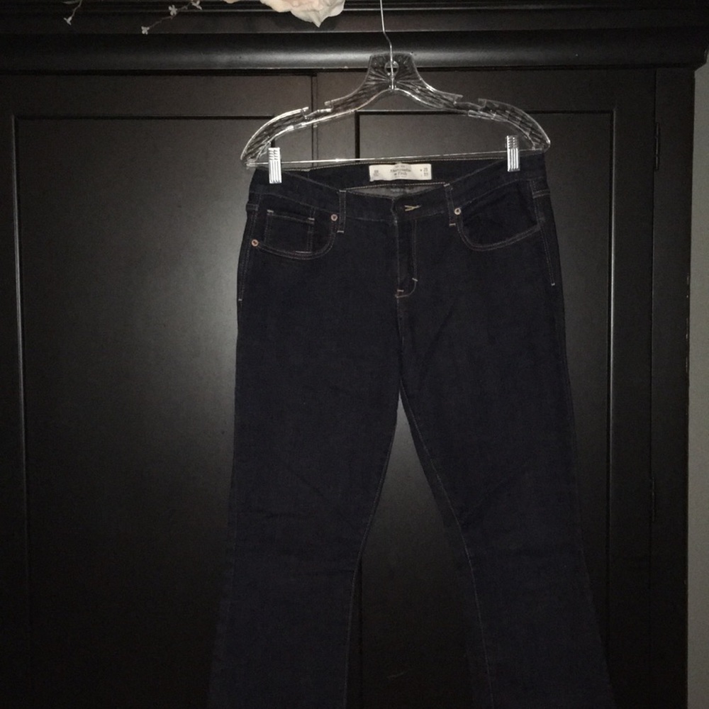 Abercrombie & Fitch dark blue, flared jeans